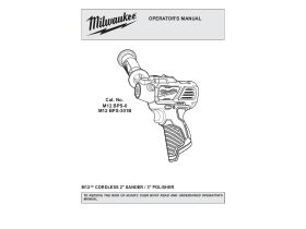 User Manual - Milwaukee M12 Polisher Sander V12