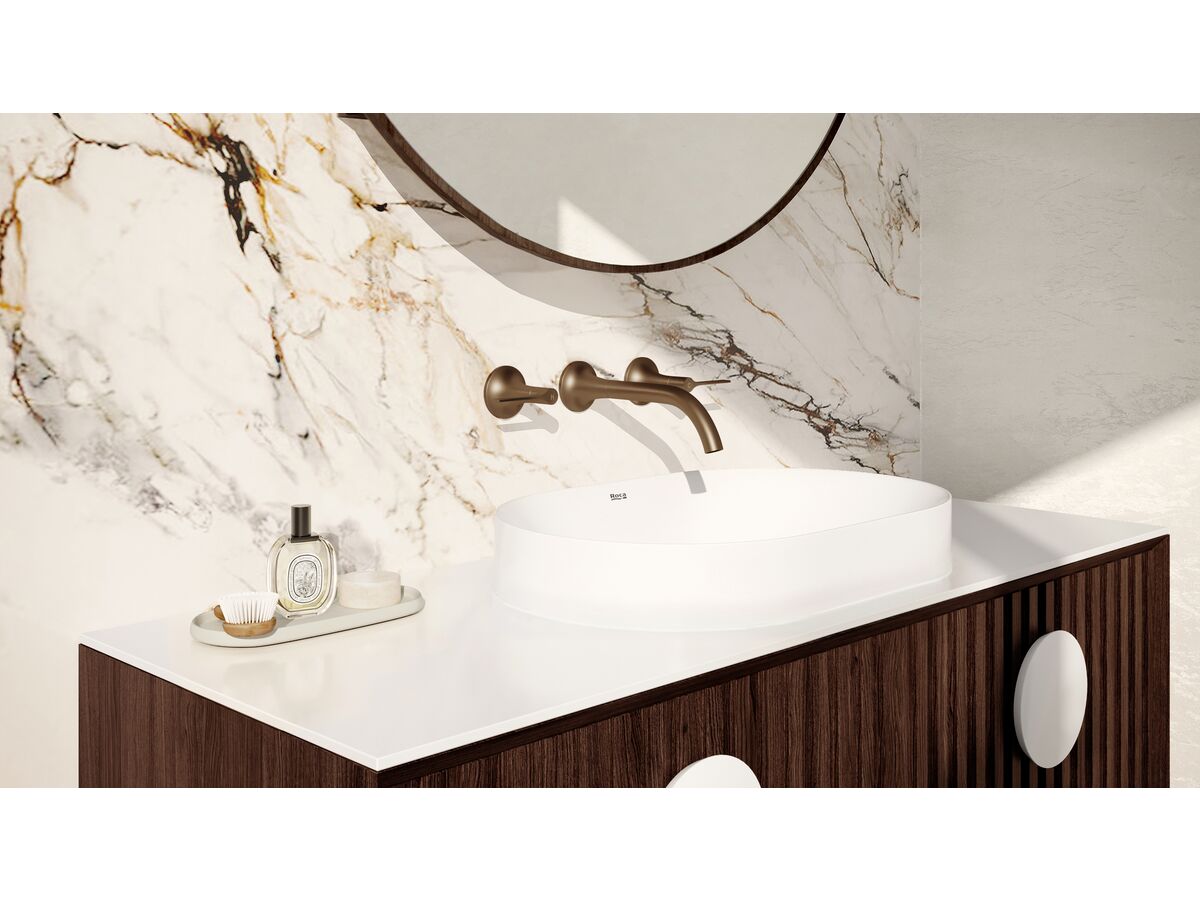 Sussex Oria Wall Basin Set PVD Brushed Bronze (5 Star)