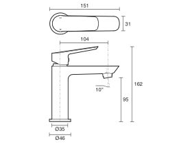 Mizu Bliss Basin Mixer (4 Star)