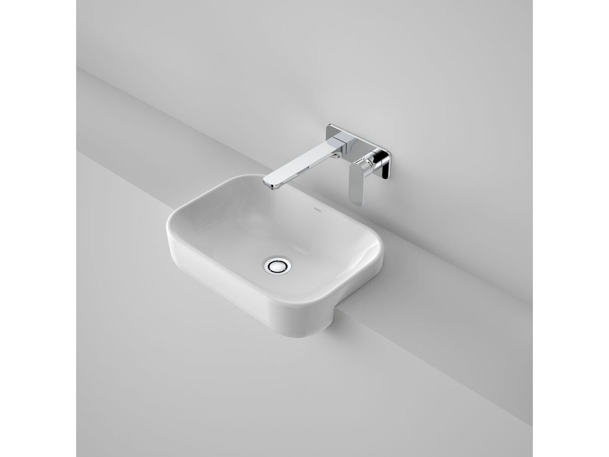 Caroma Luna Semi Recessed Basin No Taphole No Overflow White