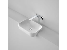 Caroma Luna Semi Recessed Basin No Taphole No Overflow White