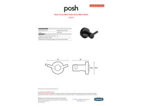 Specification Sheet - Posh Solus MK2 Robe Hook Matte Black