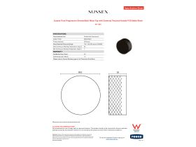 Specification Sheet - Sussex Pure Progressive Shower/Bath Mixer Tap with Diamond Textured Handle PVD Matte Black