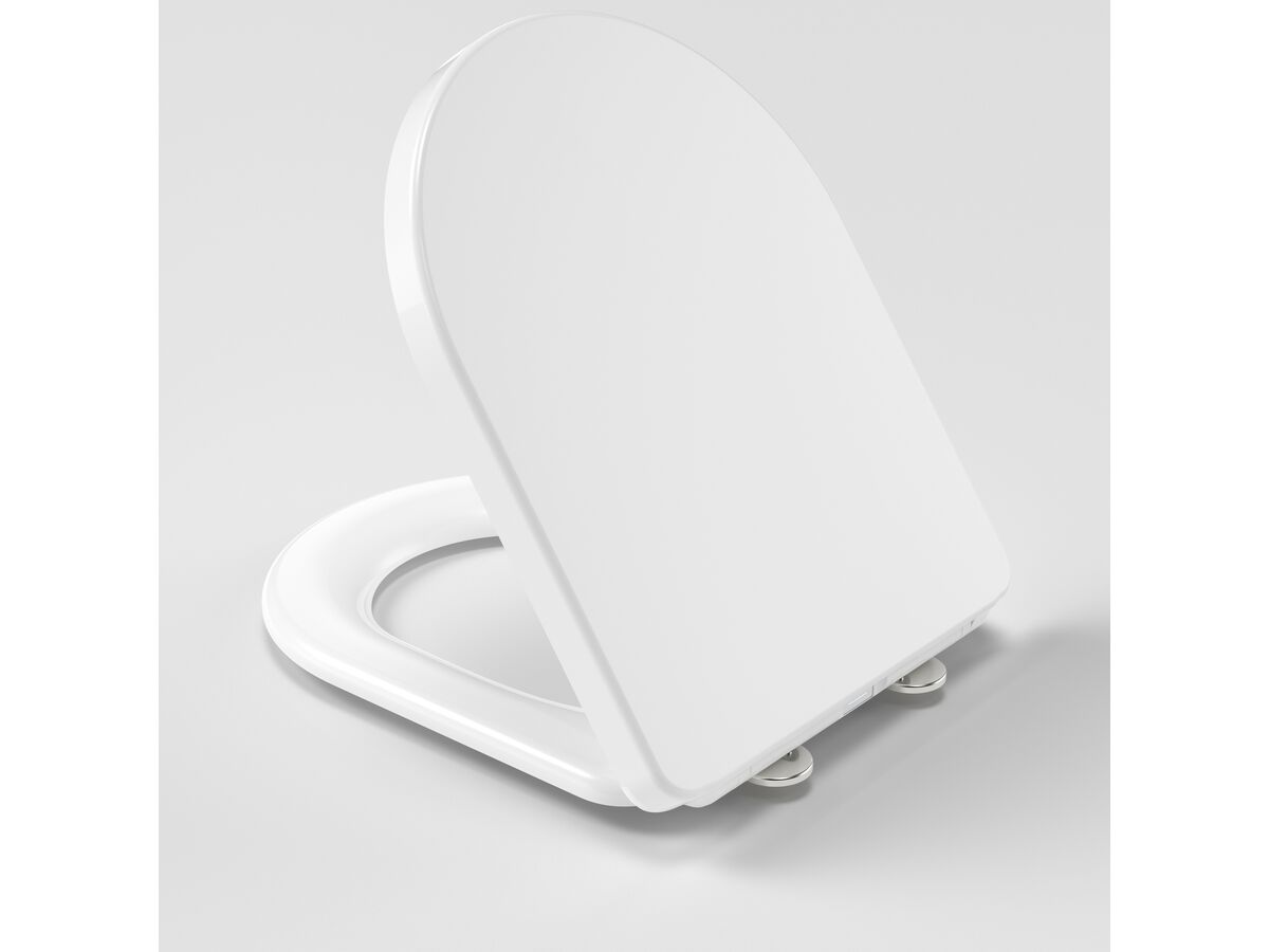 In Situ - Caroma Forma II Toilet Seat Soft Close Quick Release Gloss White - Open Rear View