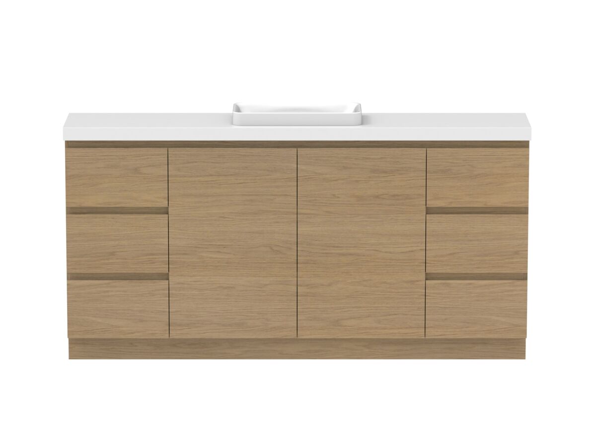 Hero - Posh Domaine 1800mm Ensuite Floor Mount Vanity Unit Single Bowl 50mm Top