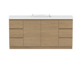 Hero - Posh Domaine 1800mm Ensuite Floor Mount Vanity Unit Single Bowl 50mm Top