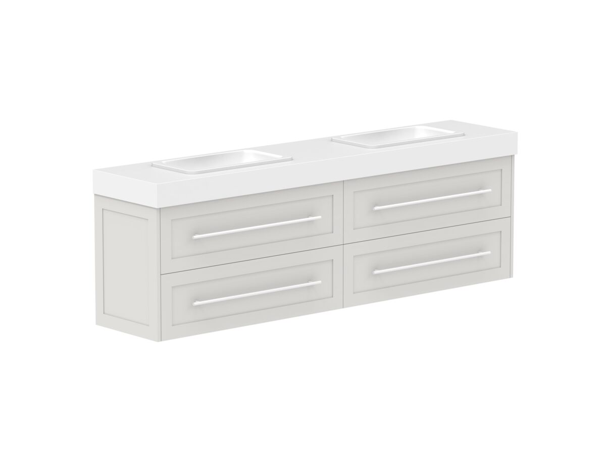Supporting Image - Kado Lux Ensuite All Drawer Twin 1800mm Wall Hung Double Basin 90mm Top