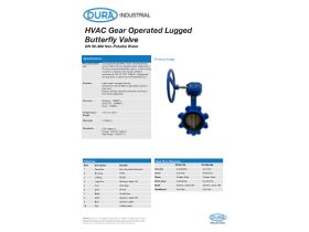 Technical Guide - Dura Industrial HVAC Gear Operated Lugged Butterfly Valve DN50-300