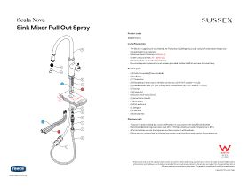 Installation Instructions - Sussex Scala Nova Sink Mixer Pull Out Spray (5 Star) Lead Free