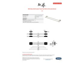 Specification Sheet - Milli Marq Edit Double Towel Rail 800mm Brushed Nickel