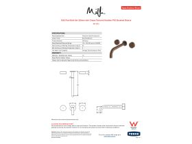 Specification Sheet - Milli Pure Bath Set 250mm with Cirque Textured Handles PVD Brushed Bronze