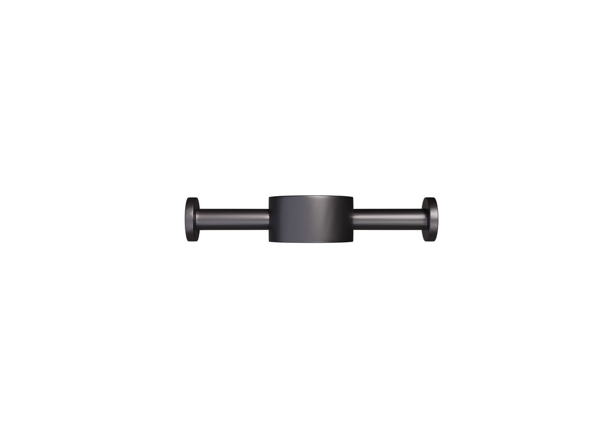 Hydrotherm Pure Vertical Heated Towel Rail Robe Hook PVD Brushed Gunmetal