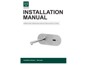 Technical Guide - Wolfen Wall Mounted Outlet with Plate Wave-On Sensor Operation Stainless Steel (6 Star)