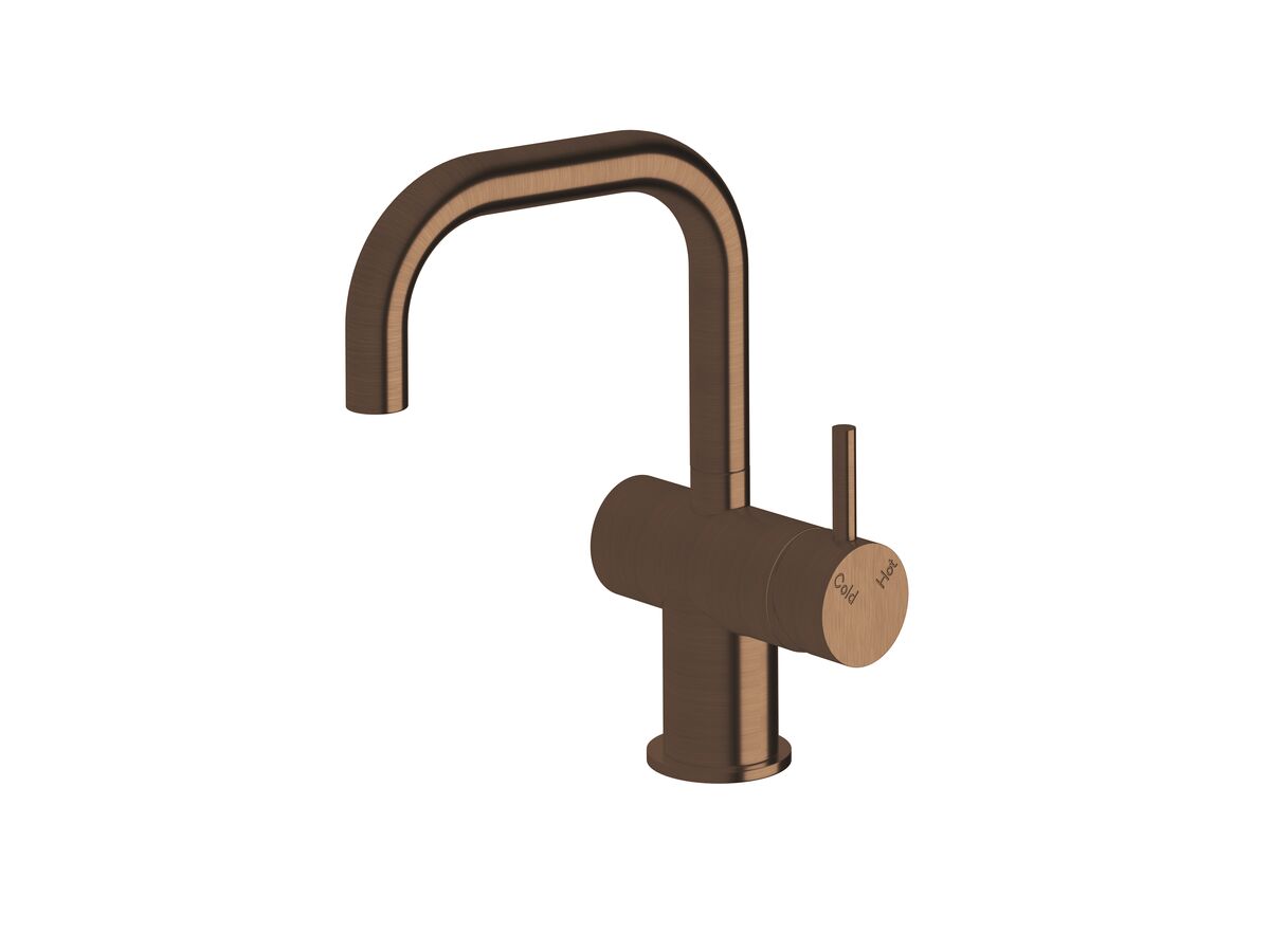 Sussex Scala Basin / Sink Mixer Tap Small Square Spout Right Hand LUX PVD Brushed Rare Bronze (4 Star)