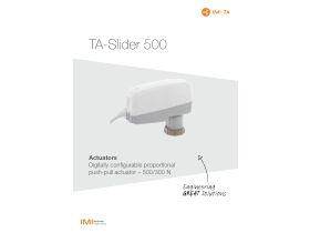Specification Sheet - TA Hydronics Slider 500 Actuator 24V