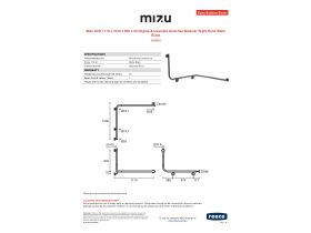 Specification Sheet - Mizu Drift 1110 x 1030 x 600 x 90 Degree Accessible Grab Rail Modular Right Hand Matte Black