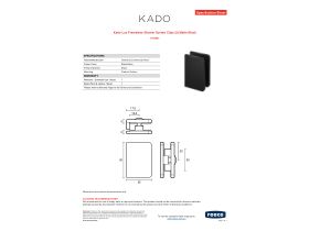 Specification Sheet - Kado Lux Frameless Shower Screen Clips (2) Matte Black