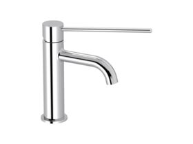 Mizu Drift Basin Mixer Curved Spout with Extended Lever Tap Chrome (6 Star)