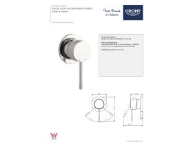 Technical Guide - GROHE Essence New Shower / Bath Mixer Trimset Chrome