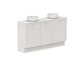 Supporting Image - Kado Lux Ensuite All Door 1500mm Floor Mount Double Basin 12mm Durasein Top