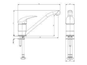 Posh Bristol MK2 Sink Mixer Chrome (4 Star)
