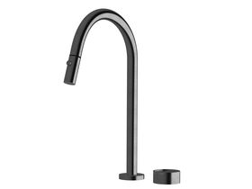 Hero - Sussex Pure Elemental Progressive Sink Mixer Set Pull Out Spray PVD Brushed Gunmetal (4 Star) Lead Free