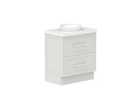 Supporting Image - Kado Lux 750mm All Drawer Floor Mounted Vanity Unit 2 Drawers Single Centre Vanity 50mm Top