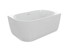 Supporting Image 2 - Posh Solus Back to Corner Freestanding Bath 1300mm Right Corner with Overflow Gloss White - Perspective View