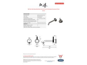 Specification Sheet - Milli Etch Wall Basin/Bath Mixer Tap Set Round Kit Brushed Gunmetal (6 Star)