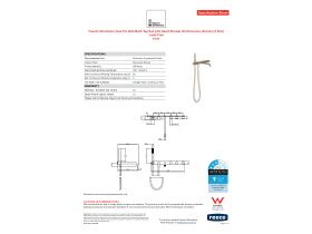 Specification Sheet - Faucet Strommen Vara Fin Wall Bath Tap Set with Handshower Kit Discovery Bronze (3 Star) Lead Free