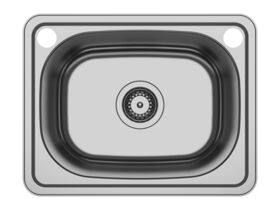 Hero - Posh Bristol Mini Inset Laundry Trough 22L with 1 Taphole and Bypass Stainless Steel