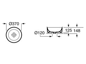 Roca Inspira Light Round Above Counter Basin 370mm