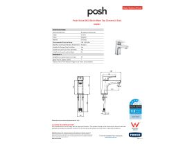 Specification Sheet - Posh Solus MK3 Basin Mixer Tap Chrome (4 Star)