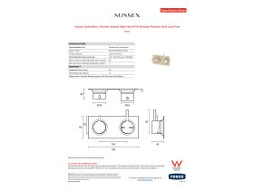 Specification Sheet - Sussex Scala Mixer / Diverter System Right Hand PVD Brushed Platinum Gold Lead Free