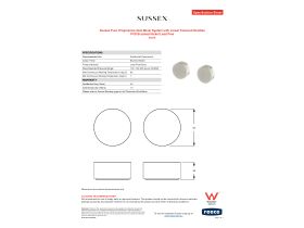 Specification Sheet - Sussex Pure Progressive Dual Mixer System with Linear Textured Handles PVD Brushed Nickel Lead Free