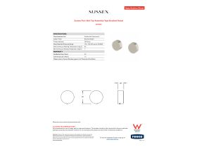 Specification Sheet - Sussex Pure Wall Top Assembly Taps Brushed Nickel