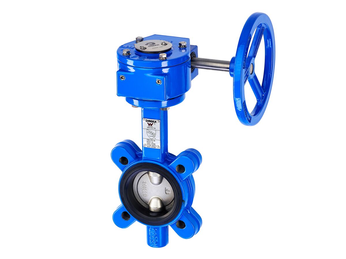 Dimax Butterfly Valve Lugged Table E with Gear Operator 65mm from Reece