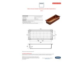 Specification Sheet - Memo Universal Colander (Suits Bowls with 400mm Depth) Bronze