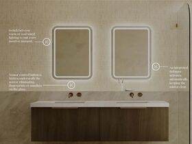 Supporting Image 2 - Kado Aspect Rectangle Veil LED Mirror 800mm x 600mm