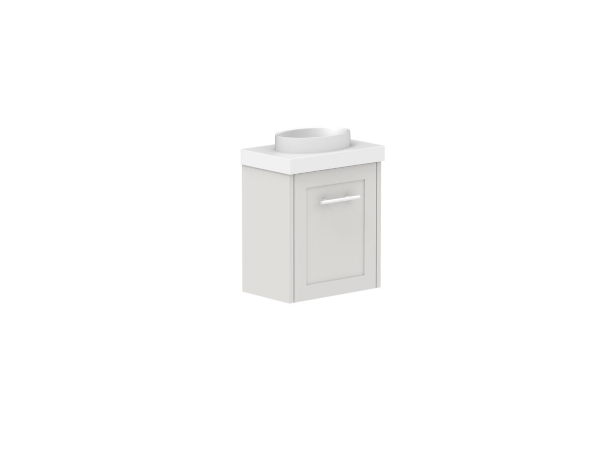 Supporting Image - Kado Lux Petite Vanity Unit Wall Hung 400mm Centre Bowl 50mm Top (Basin Included)