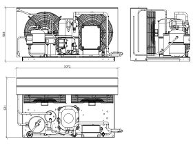 Tecumseh EVO Condensing Unit 3hp R134 MHBP EPCH4537Y-3 Phase