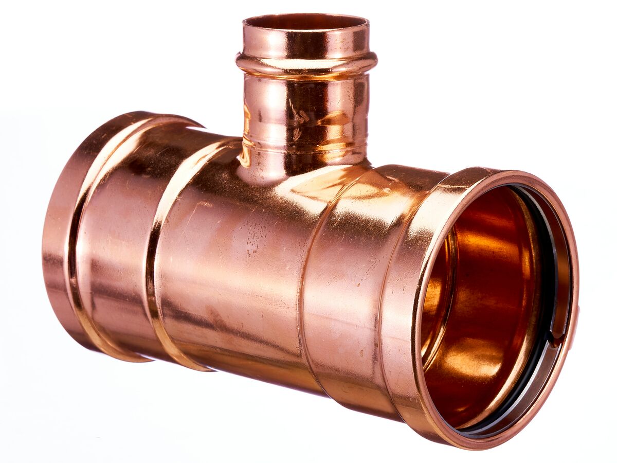 >B< Press Water Reducing Tee 100mm x 100mm x 50mm