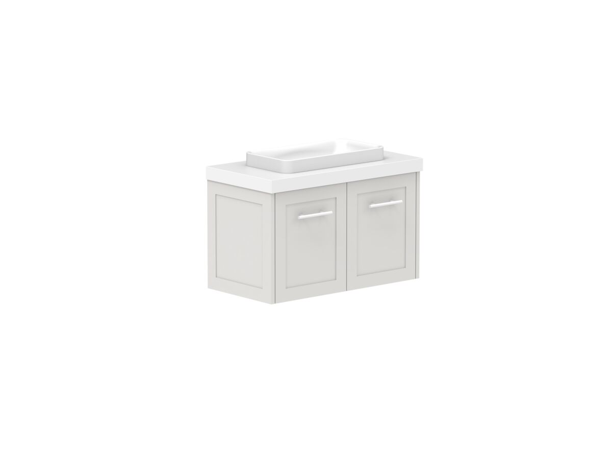 Supporting Image - Kado Lux Ensuite All Door 750mm Wall Hung Centre Basin 50mm Top