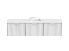 Supporting Image - Kado Neue Fluted Square All Drawer 1800mm Wall Hung Vanity with Centre Basin 50mm Top Ultra White