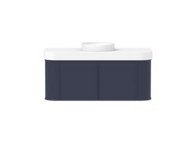 Supporting Image - Kado Era Double Curve All Door 1200mm Wall Hung Vanity Centre Basin 90mm Durasein Top Royal Battle Blue