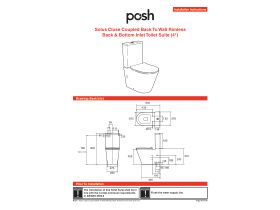 Installation Instructions - Posh Solus Close Coupled Back to Wall Rimless Toilet Suite with Soft Close Quick Release Thin Seat (4 Star)