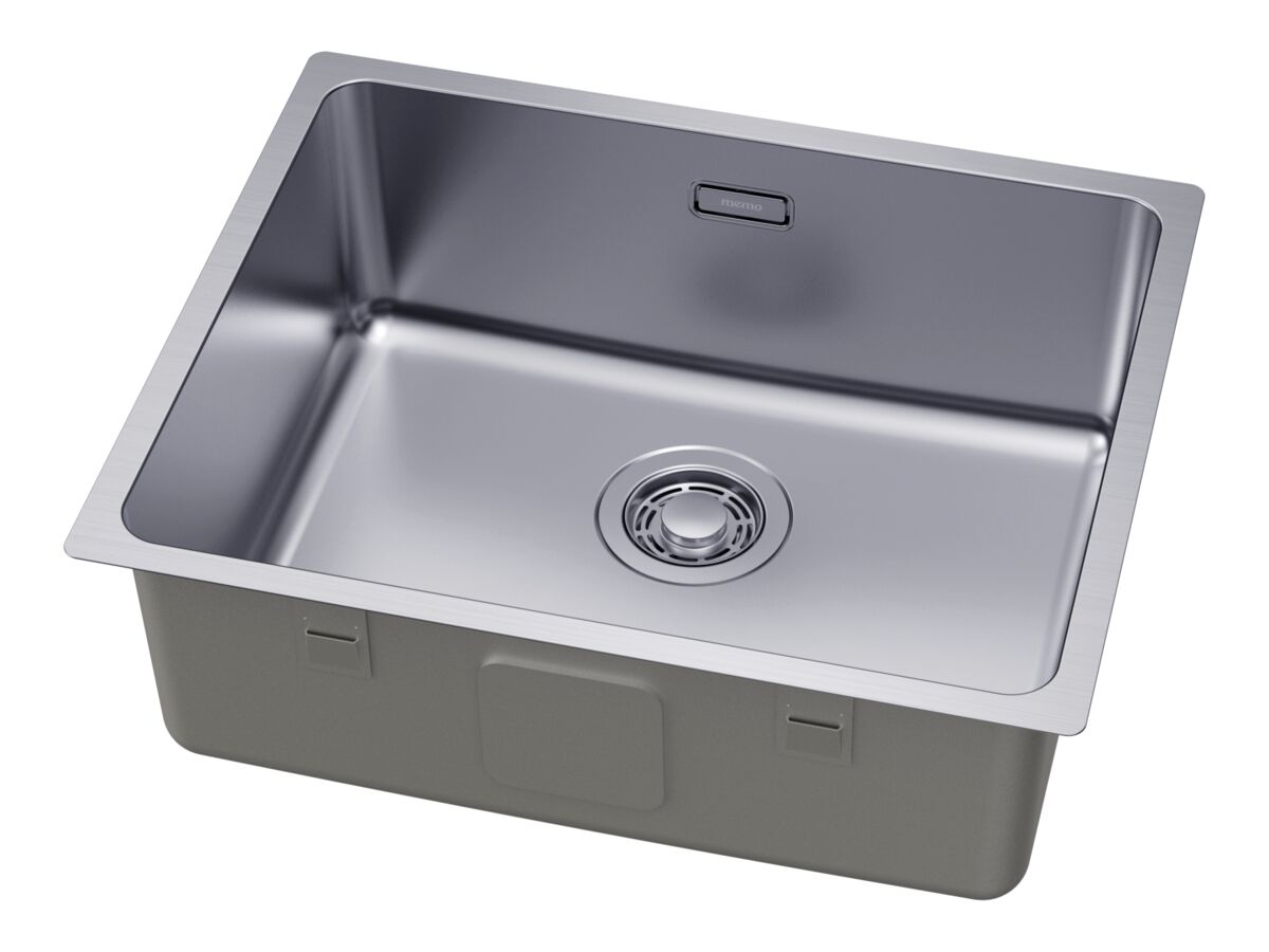 Supporting Image 2 - Memo Oscar Inset/Undermount Extended Single Bowl Sink 500mm Overflow No Taphole