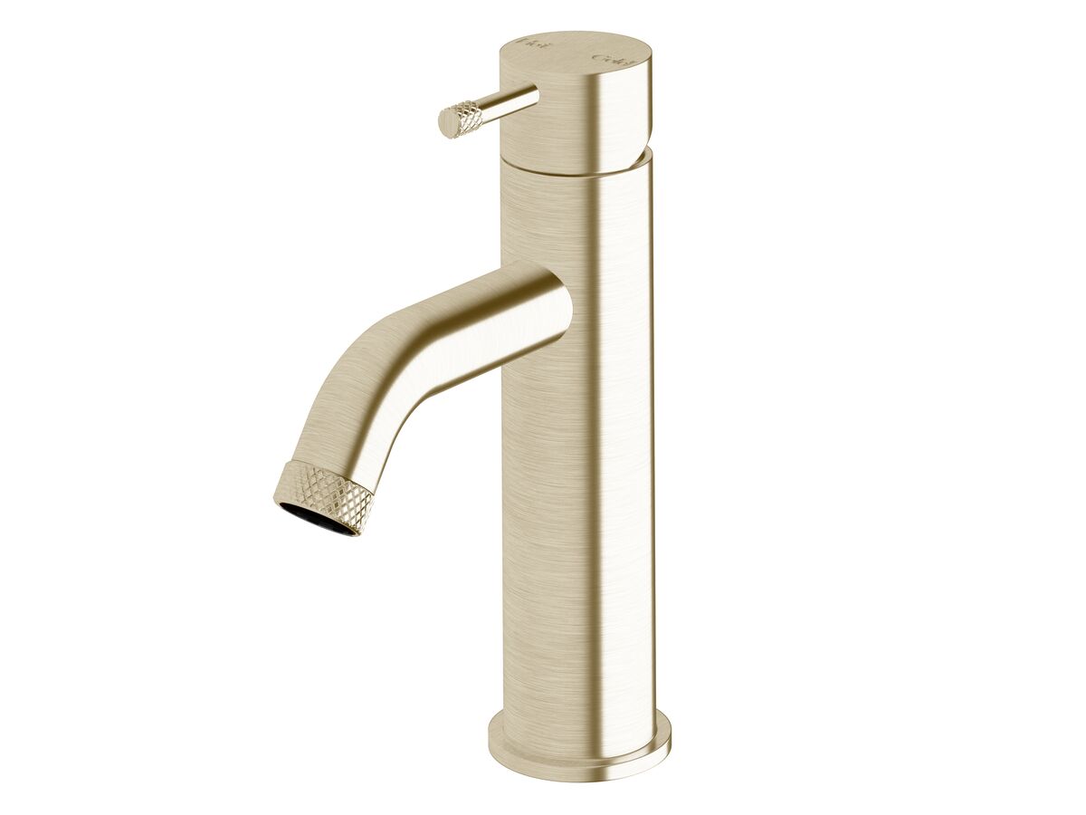 Hero - Sussex Scala Nova Basin Mixer Curved PVD Brushed Platinum Gold (5 Star) Lead Free