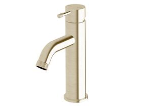 Hero - Sussex Scala Nova Basin Mixer Curved PVD Brushed Platinum Gold (5 Star) Lead Free