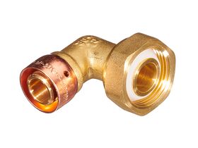 Auspex Loose Nut Elbow 20mm Crimp x 3/4"